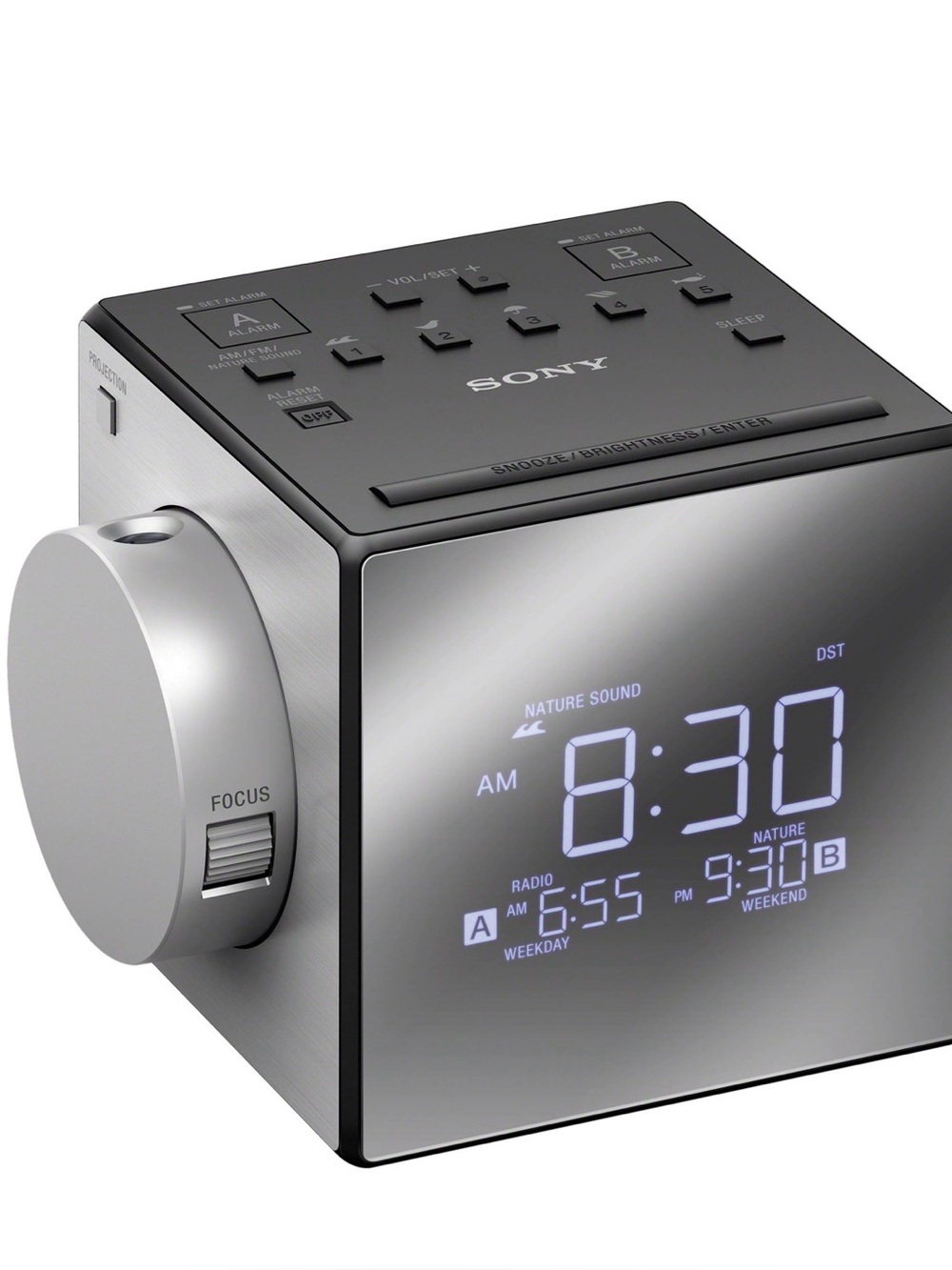 Sony ICF-C1PJ Alarm Clock Radio with Time Projection (Black)